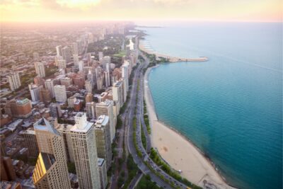 Aerial view of Chicago